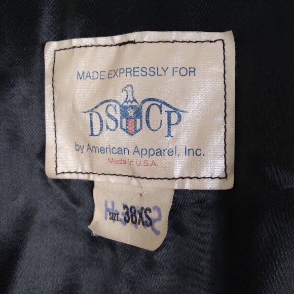 Y2K  Black Trench Coat Made In USA For Military Zip Out Lining Stylish Sz 38XS - Picture 14 of 15